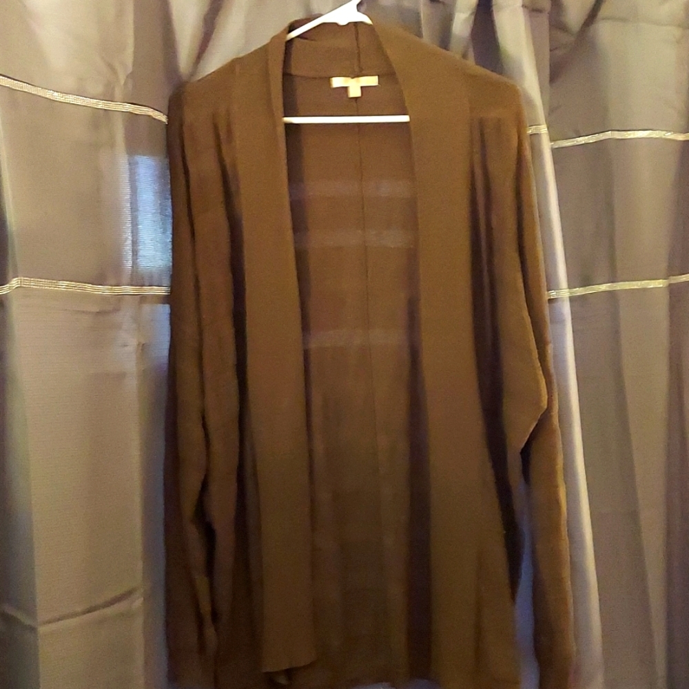 Skies Are Blue Green Open Front Knit Cardigan